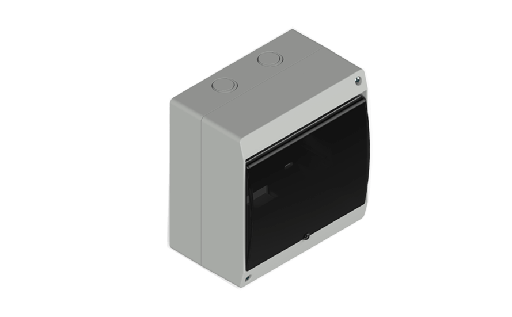 [045031G] GENROD CAJA DIN SOBREPONER P/ TERMICA 8 MODULOS PTA FUME