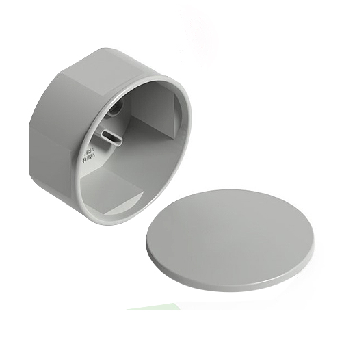 [02216PG] GENROD CAJA OCTOGONAL C/TAPA GRIS SOBREPONER