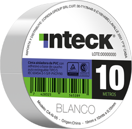 [CA-B-10] INTECK CINTA ADHESIVA BLANCA  10 MTS