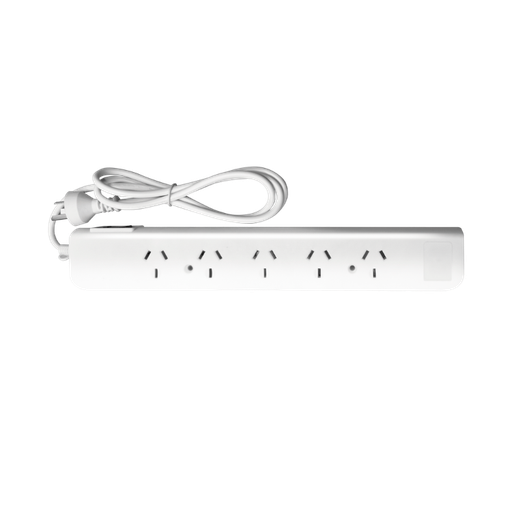 [PX5B-1.5] INTECK ZAPATILLA 5 TOMAS NORMALIZADA 1,5 MTS PROTECTOR TERMICO (BLANCO)