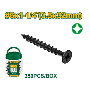 [JDXS1T13] JADEVER TORNILLO DRYWALL 6X1-1/4" 3.5X32MM PASO GRUESO - PHILLIPS - 350 UNIDADES