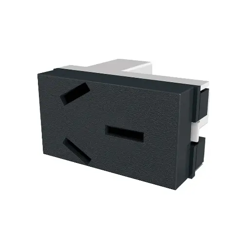 [80059] JELUZ PLATINUM TOMACORRIENTE 220V+T NEGRO 20A