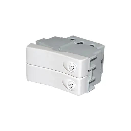 [40032] JELUZ VERONA INTERRUPTOR 1/2 MODULO DOBLE BLANCO 10 A