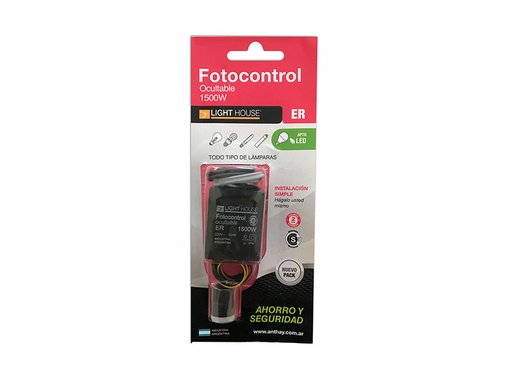 [ERSELF] LIGHT HOUSE FOTOCONTROL OCULTABLE T/TIPO LAMP 1500W