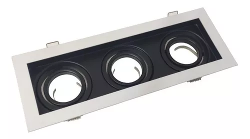 [AED-X3-MB] MACROLED ARTEFACTO DE EMBUTIR X3 DICRO MARCO BLANCO