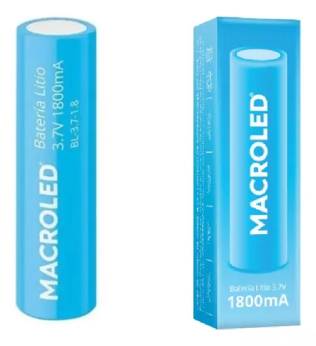 [BL-3.7-1.8] MACROLED BATERIA DE LITIO 18650 RECARGABLE 3.7V 1800MA