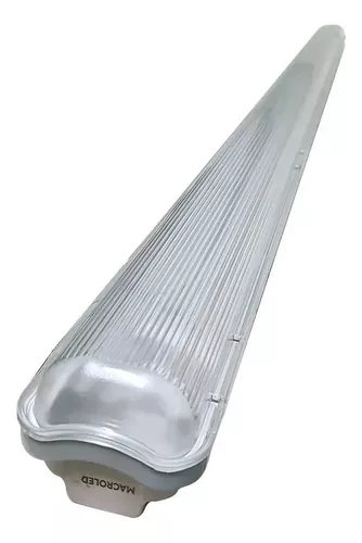[LET-1-60] MACROLED PORTATUBO ESTANCO SIMPLE P/ 1 TUBO LED9 W (NO INCLUIDO) 60CM