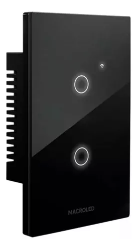 [TSX2N] MACROLED TECLA SMART MACROLED NEGRO 2 CANALES AC110-240V MAX 10A