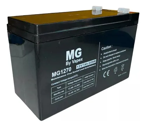 [MG1270] MG BATERIA DE ÁCIDO ELECTROLITICO 12V 7AH