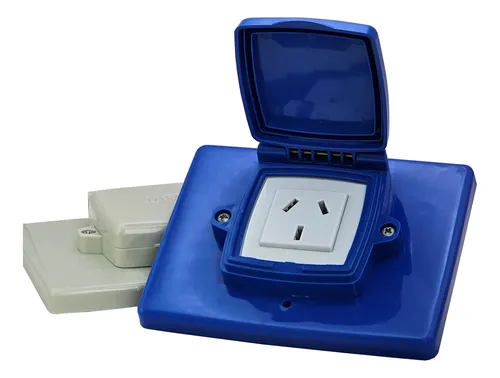 [T851AZ] MIG TAPA CAPSULADA PLASTICA CON TOMA 10A