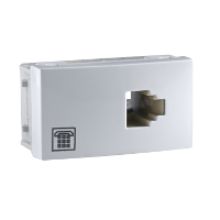 [WDA1043210] PLASNAVI BASE TOMA TELEFONICO AMERICA 6P4C BLANCO