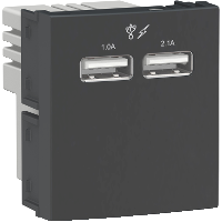 [WDA65822] PLASNAVI RODA MOD 2 TOMA USB 2.0 2 A 1M GRIS