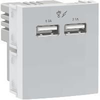 [WDA65821] PLASNAVI RODA MOD 2 TOMA USB 2.1A 220V BLANCO