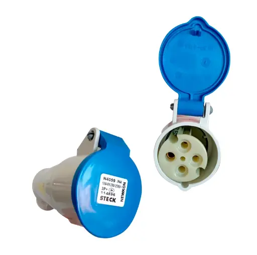 [N4059] STECK ACOPLE 4 POLOS 16A 200/250V 9H AZ