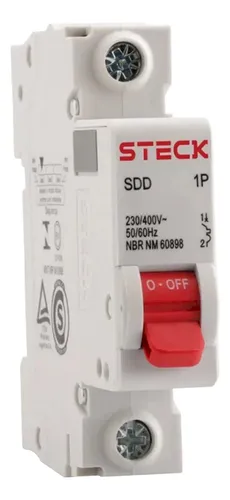 [SDD61C10] STECK INT. TERMOMAGNETICO 1X10 CURVA C 3KA