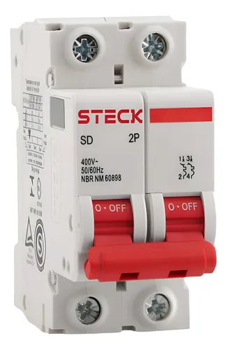 [SDD62C63] STECK INT. TERMOMAGNETICO 2X63 CURVA C 3KA