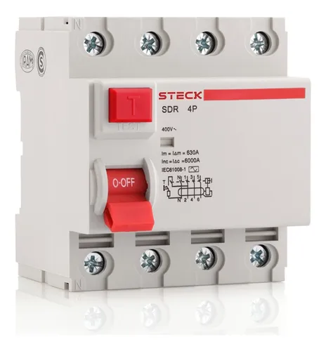 [SDR46330] STECK INTERRUPTOR DIFERENCIAL 4X63 30MA 400V