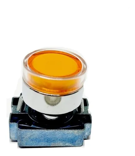 [SLMRL3] STECK PULSADOR LUMINOSO AMARILLO METAL