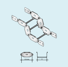 [C5EP-07-100] STUCCHI CURVA ARTICULADA 100X0,7 5 ESLABONES + 4 CUPLAS