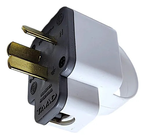 [D-8300] TAAD FICHA MACHO REFORZADO BLANCO