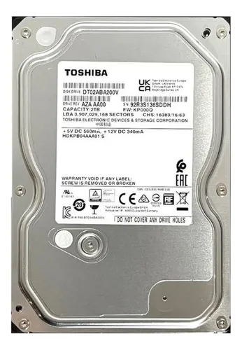 [HD02TB-TO-S] TOSHIBA DISCO RIGIDO 2TB SURVEILLANCE