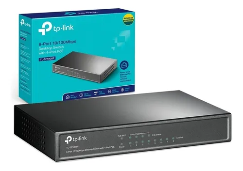 [TLSF1008P] TP-LINK SWITCH 8 PUERTOS 10/100 4 POE