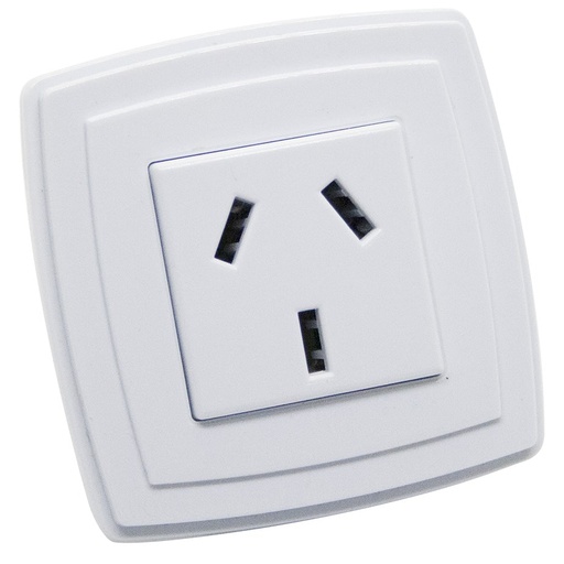 [S831] MIG SOPORTE PLASTICO CON TOMACORRIENTE 10A NORMALIZADO S831