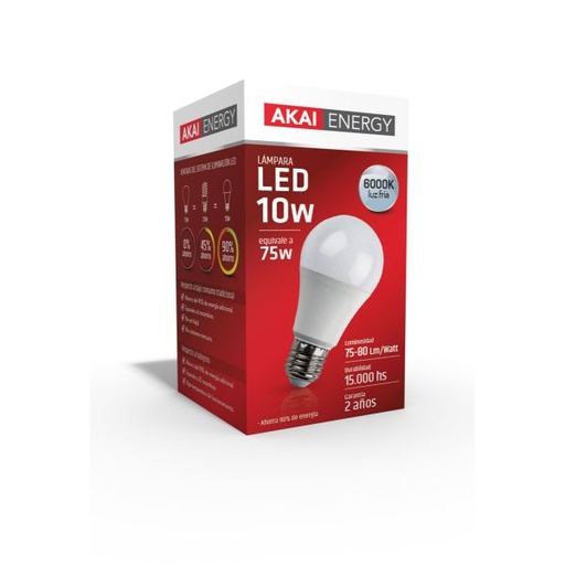 [AKAI10WE27] AKAI BULBO A60 10W FRIO 6000K