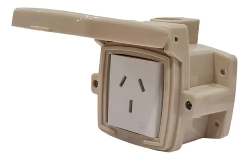 [C811BE] MIG CAJA CAPSULADA PLASTICA CON TOMA 10A NORMALIZADO BEIGE