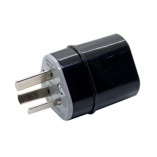 [121NE] MIG FICHA MACHO NEGRA BIPOLAR 10A CON T/T