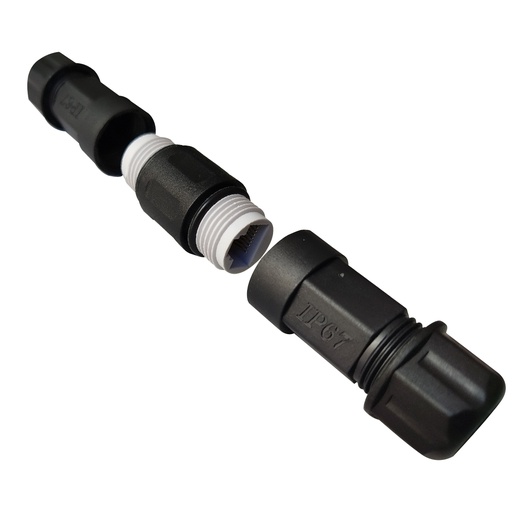 [AL110] ALINS CONECTOR/ UNION PARA INTEMPERIE FICHA RJ45 IP67