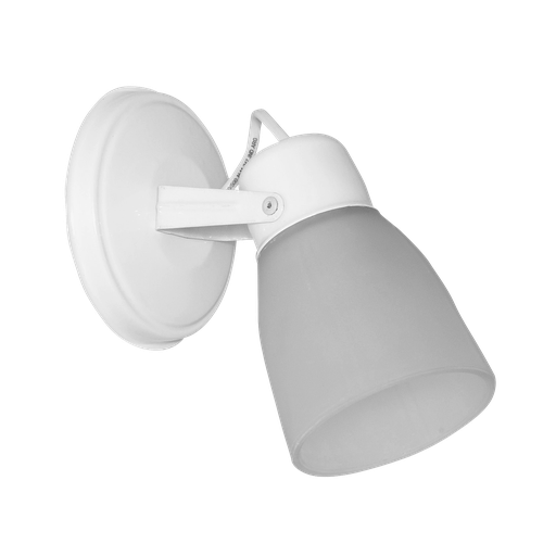 [S-110BLA/G] FERROLUX SPOT 1 LUZ GARRA DIAM 110X120 TULIPA SATINADA BLANCO