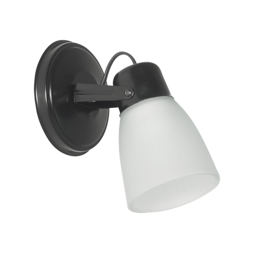 [S-110NEG/G] FERROLUX SPOT 1 LUZ GARRA DIAM 110X120 TULIPA SATINADA NEGRO