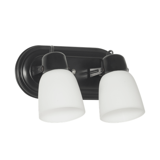 [SO-210NEG/G] FERROLUX SPOT 2 LUCES GARRA CON TULIPA SATINAD NEGRO