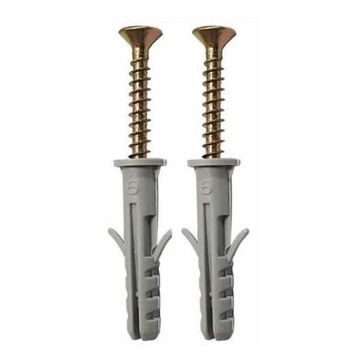 [T/T-8] SUR TARUGO PLASTICO 8MM CON TORNILLO POR 100 UNIDADES 