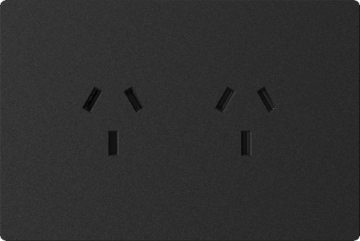 [M-2TC-N] MACROLED TOMACORRIENTE DOBLE MONACO NEGRO,10A MÁXIMO, BASTIDOR METÁLICO  