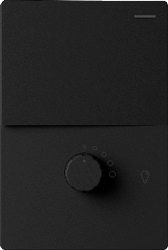 [MILAN-1CN-1D-N] MACROLED TECLA  Y DIMMER LED MILAN NEGRO, 1 CANAL, 10A MÁXIMO, 1 DIMMER, BASTIDOR METÁLICO  