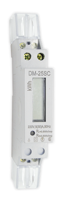 [DM-25SC] TBC IN MEDIDOR MONOFASICO 220v PARA RIEL DIN 1 MODULO CAPACIDAD DE CARGA 5A/30A