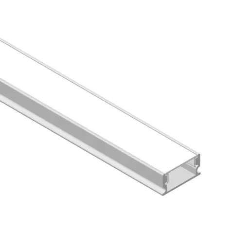 [PER-59-2M-BL] DEMASLED PERFIL DE ALUMINIO APLICAR 16.8X6,6MM BLANCO, COVER OPAL BLANCO 2M