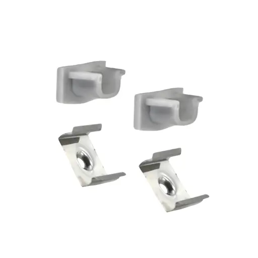 [PERACC-59GR] DEMASLED KIT DE 2 TAPAS Y 2 CLIPS PARA PERFIL DE ALUMINIO - GRIS PER-59 