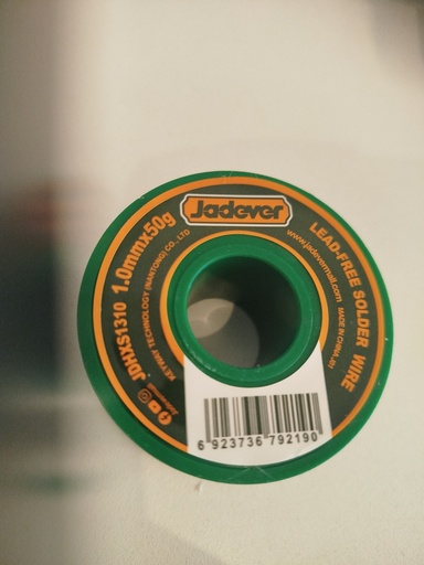 [JDHXS1310] JADEVER ALAMBRE DE ESTAÑO DIAMETRO 1MM 50 G. X ROLLO
