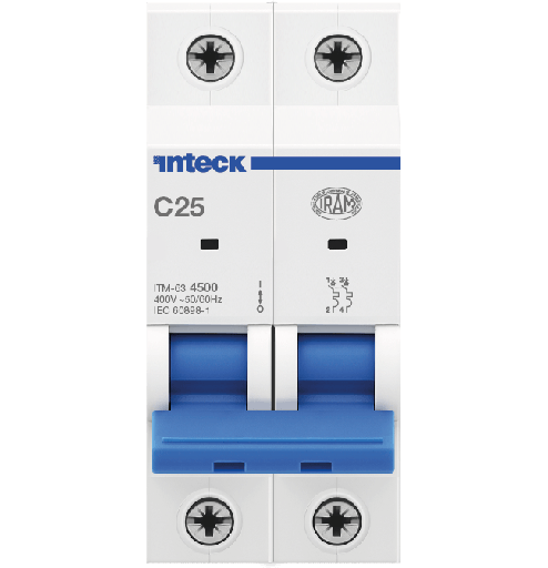 [ITM-63 2P C25 4.5KA] INTECK INT. TERMOMAGNETICO 2X25 4,5KA CURVA:C 