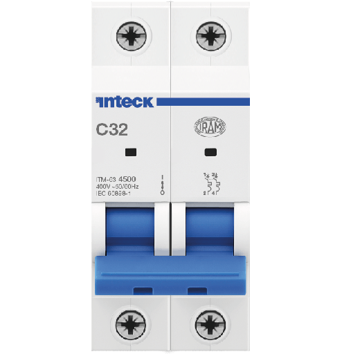 [ITM-63 2P C32 4.5KA] INTECK INT. TERMOMAGNETICO 2X32 4,5KA CURVA:C 