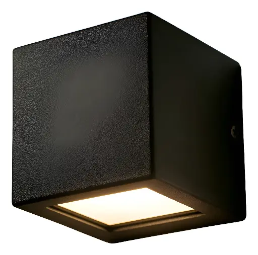 [AE-03-GU10-AL] SUR APLIQUE UNIDIRECCIONAL P/DICRO CUADRADO 80X68X80 MM IP65