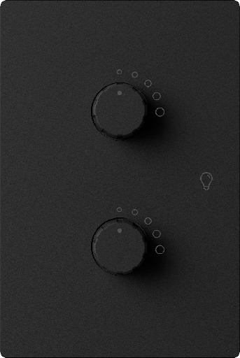 [M-2D-N] MACROLED DIMMER LED DOBLE MONACO NEGRO