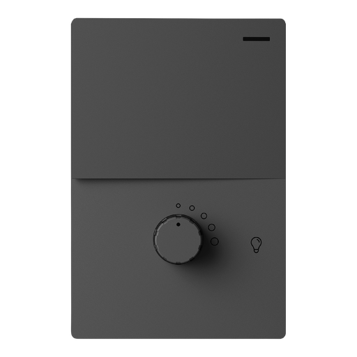 [M-1CN-1D-G] MACROLED TECLA  Y DIMMER LED MONACO GRIS, 1 CANAL, 10A MÁXIMO, 1 DIMMER, BASTIDOR METÁLICO