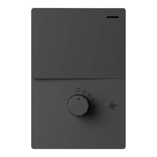 [M-1CN-1V-G] MACROLED TECLA  Y DIMMER VENTILADOR MONACO GRIS, 1 CANAL, 10A MÁXIMO, 1 DIMMER, BASTIDOR METÁLICO  