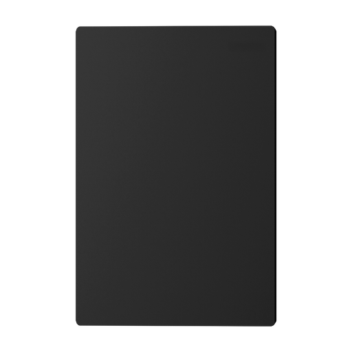 [M-TCR-N] MACROLED TAPA CIEGA RECTANGULAR MONACO NEGRO, BASTIDOR METÁLICO 