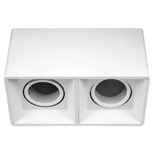[APCDR-X2-B-PC] MACROLED ARTEFACTO PLAFON CUADRADO DICRO X2 MOVIL PC BLANCO RANURADO