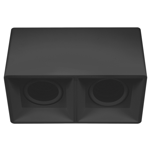 [APCDR-X2-N-PC] MACROLED ARTEFACTO PLAFON CUADRADO DICRO X2 MOVIL PC NEGRO RANURADO
